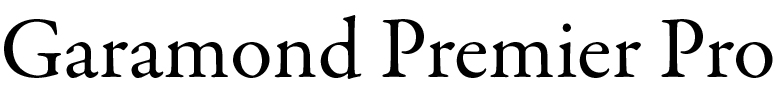 Garamond Premier Pro